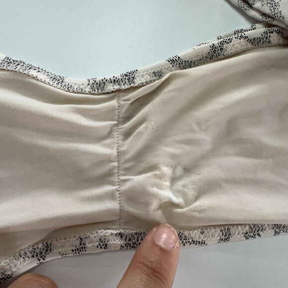 Valimare Bikini Swimsuit Womens Medium Gray Salinas Animal Bandeau Two Piece - Picture 8 of 11